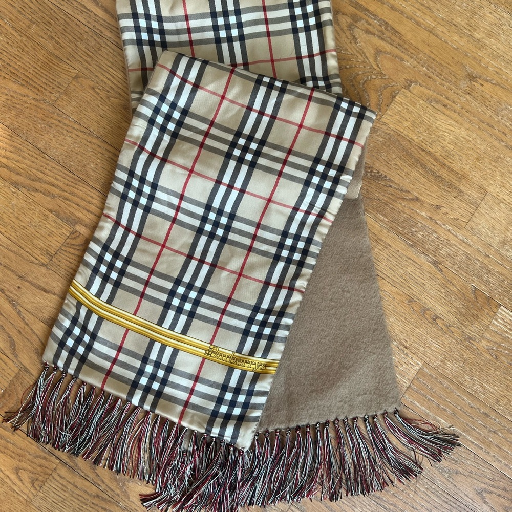 Burberrys Limited Runway Edition Nova Plaid Scarf in silk and cashmere.